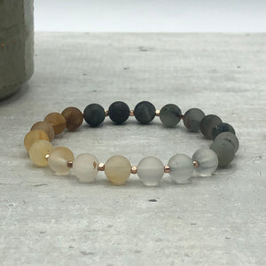 Helios Bracelet • Illuminate & Revive • Bloodstone & Rutilated Quartz, 8mm