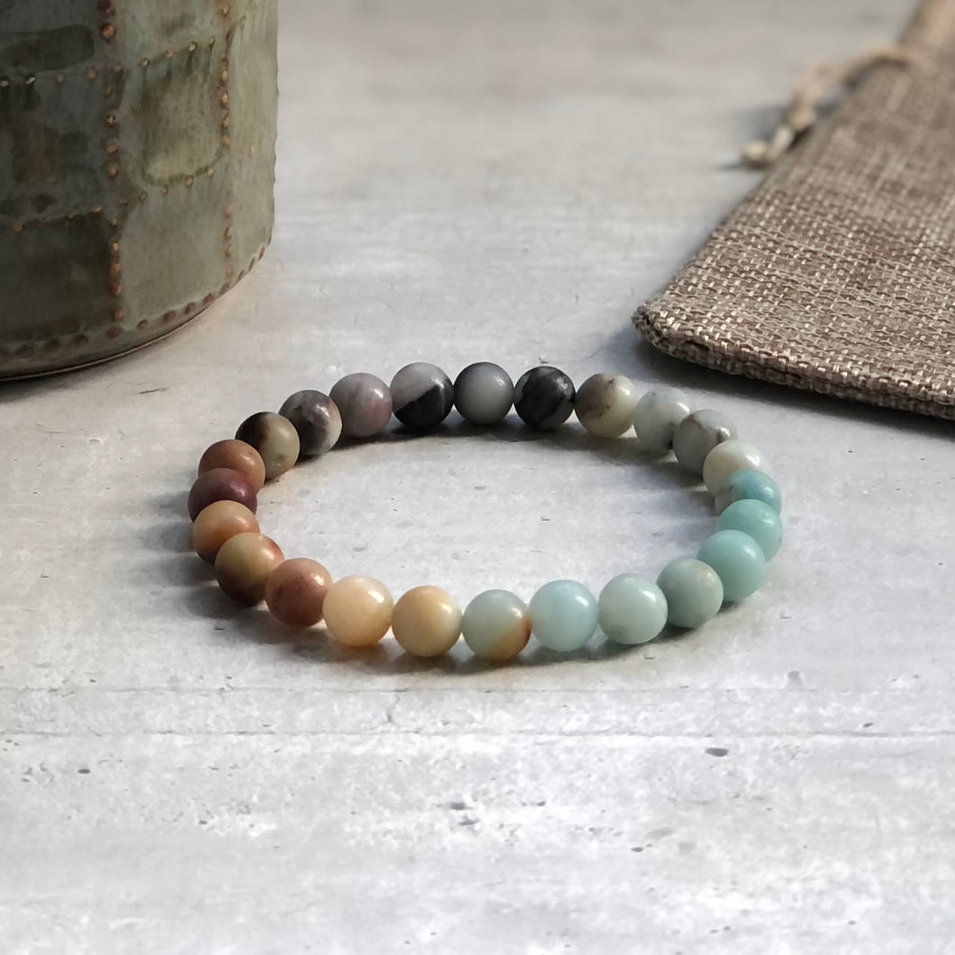 Amazonite Gradient Bracelet, 8mm