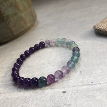 Load image into Gallery viewer, Oracle Dreams Bracelet • Amethyst &amp; Fluorite, 6mm